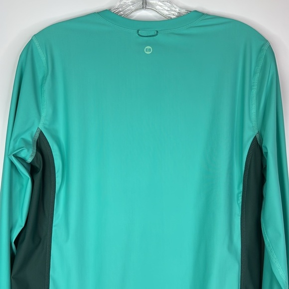 Eddie Bauer Turquoise Blue Shoreline Long Sleeve Rash Guard Shirt Large - Picture 5 of 9